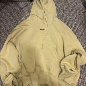 Nike Yellow Hoodie with Black Swoosh
